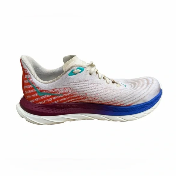 Hoka One One Mach 5 White Flame Running Training Shoes 1127893-WFM Size US 9.5D - Picture 5 of 9